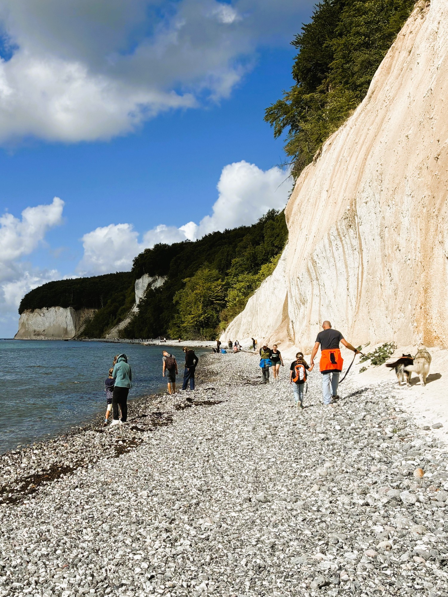 Natursstrand und Kreideküste bei Sassniz - baden, spazierengehen, Natur udn Wellen beobachten, wandern - was das Herz begehrt - mit weitem Ausblick über die Ostsee
